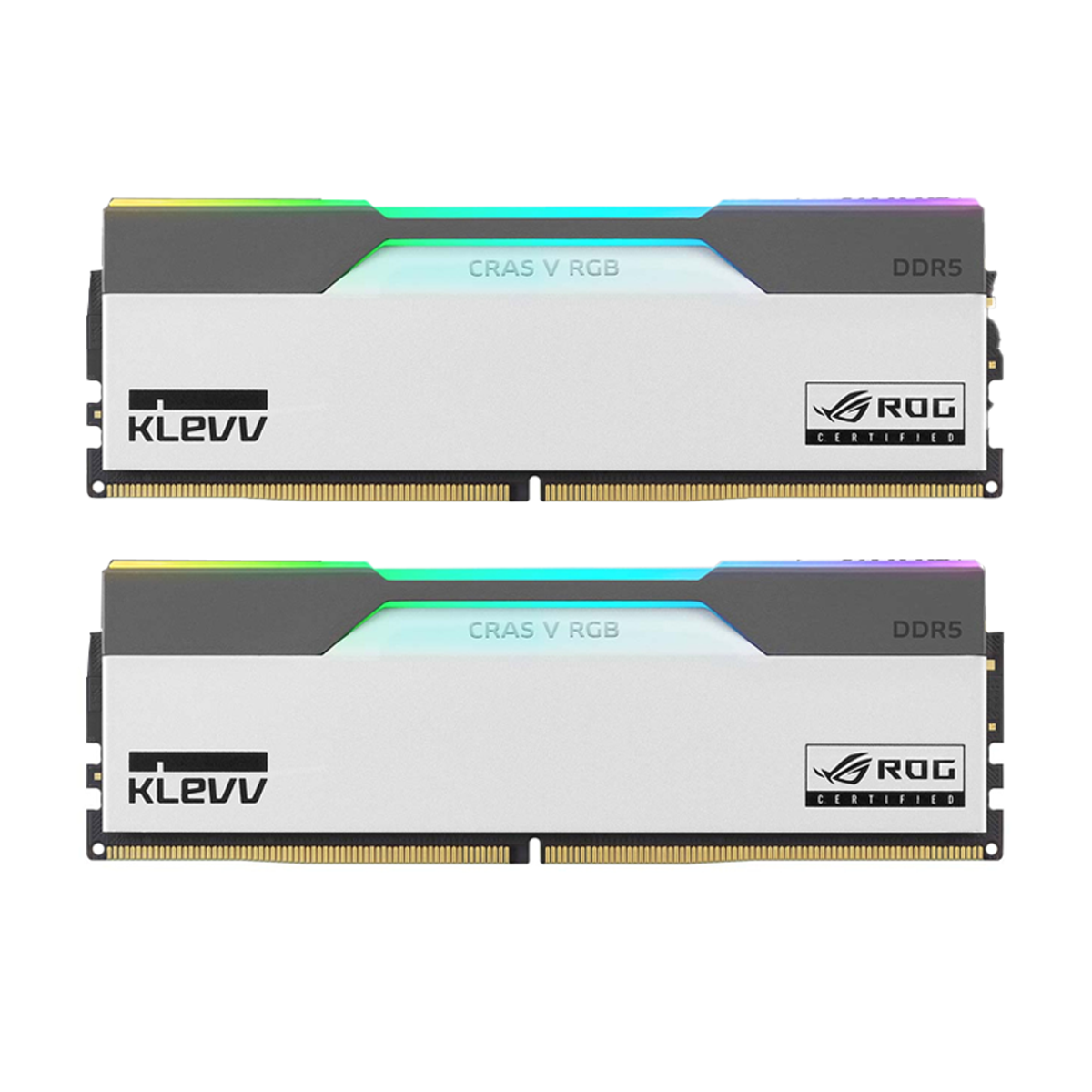 رم دسکتاپ DDR5 دو کاناله 7200 مگاهرتز CL34 کلو مدل Cras V RGB ROG Certified White ظرفیت 32 گیگابایت-small-image