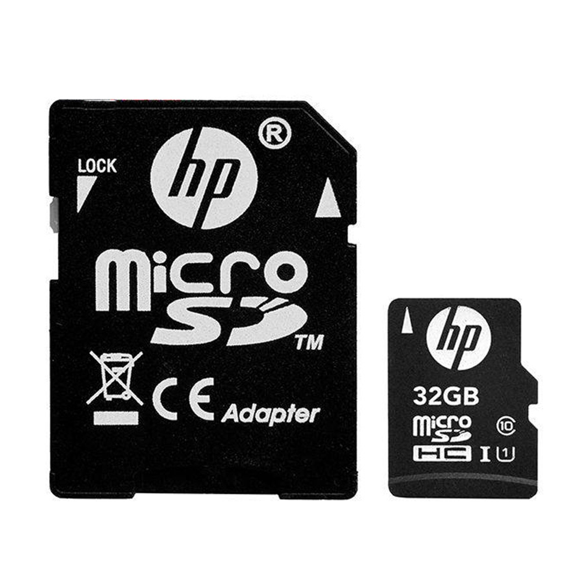 کارت حافظه‌ microSDHC اچ پی کلاس 10 استاندارد UHS-I U1 مدل mi210 ظرفیت 32 گیگابایت به همراه آداپتور SD