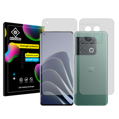 محافظ صفحه نمایش شفاف گوشی وان پلاس 10 Pro آرکا گلس مدل Tough به همراه محافظ پشت گوشی
