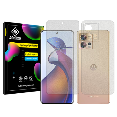 محافظ صفحه نمایش مات گوشی موتورولا Edge 30 Fusion  آرکا گلس مدل Tough به همراه محافظ پشت گوشی