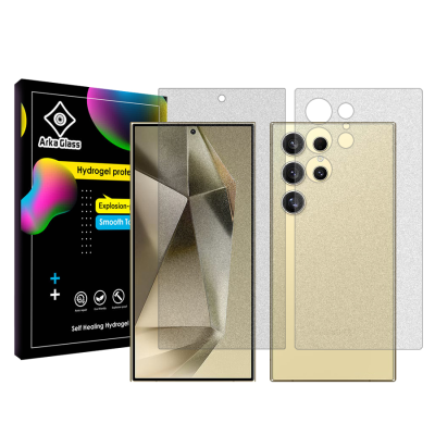محافظ صفحه نمایش مات گوشی سامسونگ Galaxy S24 Ultra آرکا گلس مدل Tough به همراه محافظ پشت گوشی محافظ صفحه نمایش مات گوشی سامسونگ Galaxy S24 Ultra آرکا گلس مدل Tough به همراه محافظ پشت گوشی