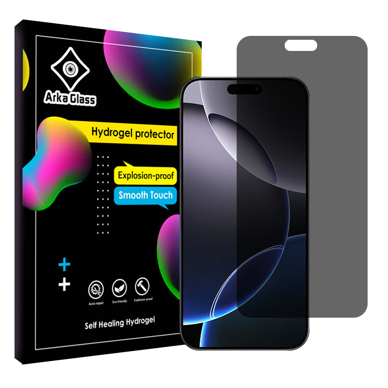 محافظ صفحه نمایش حریم شخصی گوشی اپل iPhone 16 Pro Max آرکا گلس مدل Tough