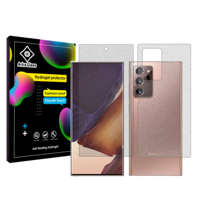 محافظ صفحه نمایش مات گوشی سامسونگ Galaxy Note20 Ultra 5G آرکا گلس مدل Tough به همراه محافظ پشت گوشی