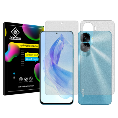 محافظ صفحه نمایش مات گوشی آنر 90 Lite آرکا گلس مدل Tough به همراه محافظ پشت گوشی