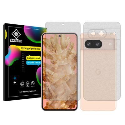 محافظ صفحه نمایش مات گوشی گوگل Pixel 8 آرکا گلس مدل Tough به همراه محافظ پشت گوشی محافظ صفحه نمایش مات گوشی گوگل Pixel 8 آرکا گلس مدل Tough به همراه محافظ پشت گوشی