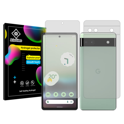 محافظ صفحه نمایش شفاف گوشی  گوگل Pixel 6 Pro آرکا گلس مدل Tough به همراه محافظ پشت گوشی محافظ صفحه نمایش شفاف گوشی  گوگل Pixel 6 Pro آرکا گلس مدل Tough به همراه محافظ پشت گوشی