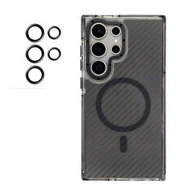 کاور گوشی سامسونگ Galaxy S23 Ultra مدل کربن کد 01 به همراه محافظ لنز