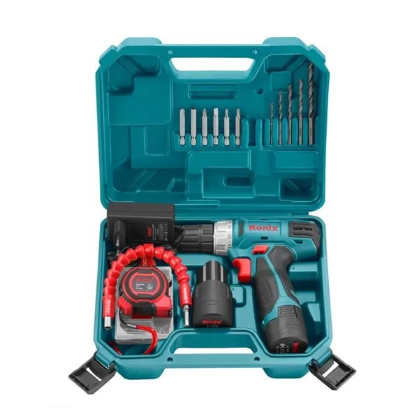 مجموعه 19 عددی پیچ گوشتی شارژی رونیکس مدل RS-8012 مجموعه 19 عددی پیچ گوشتی شارژی رونیکس مدل RS-8012