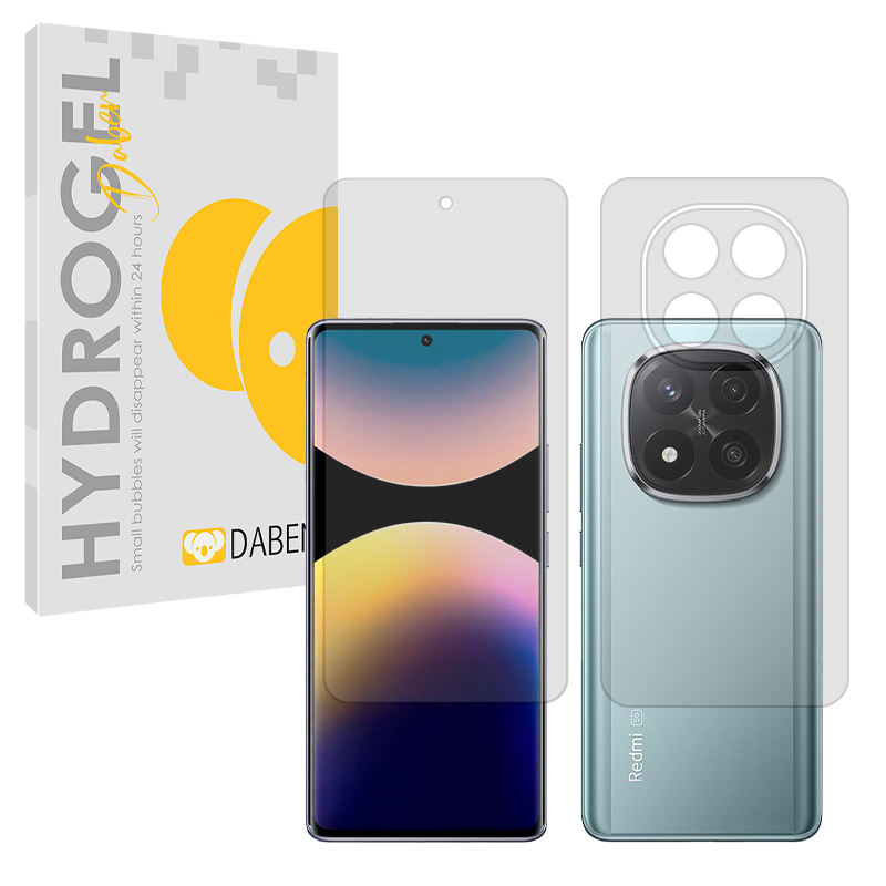 محافظ صفحه نمایش شفاف گوشی شیائومی Redmi Note 14 Pro Plus 5G به همراه محافظ پشت گوشی دبن مدل Tough