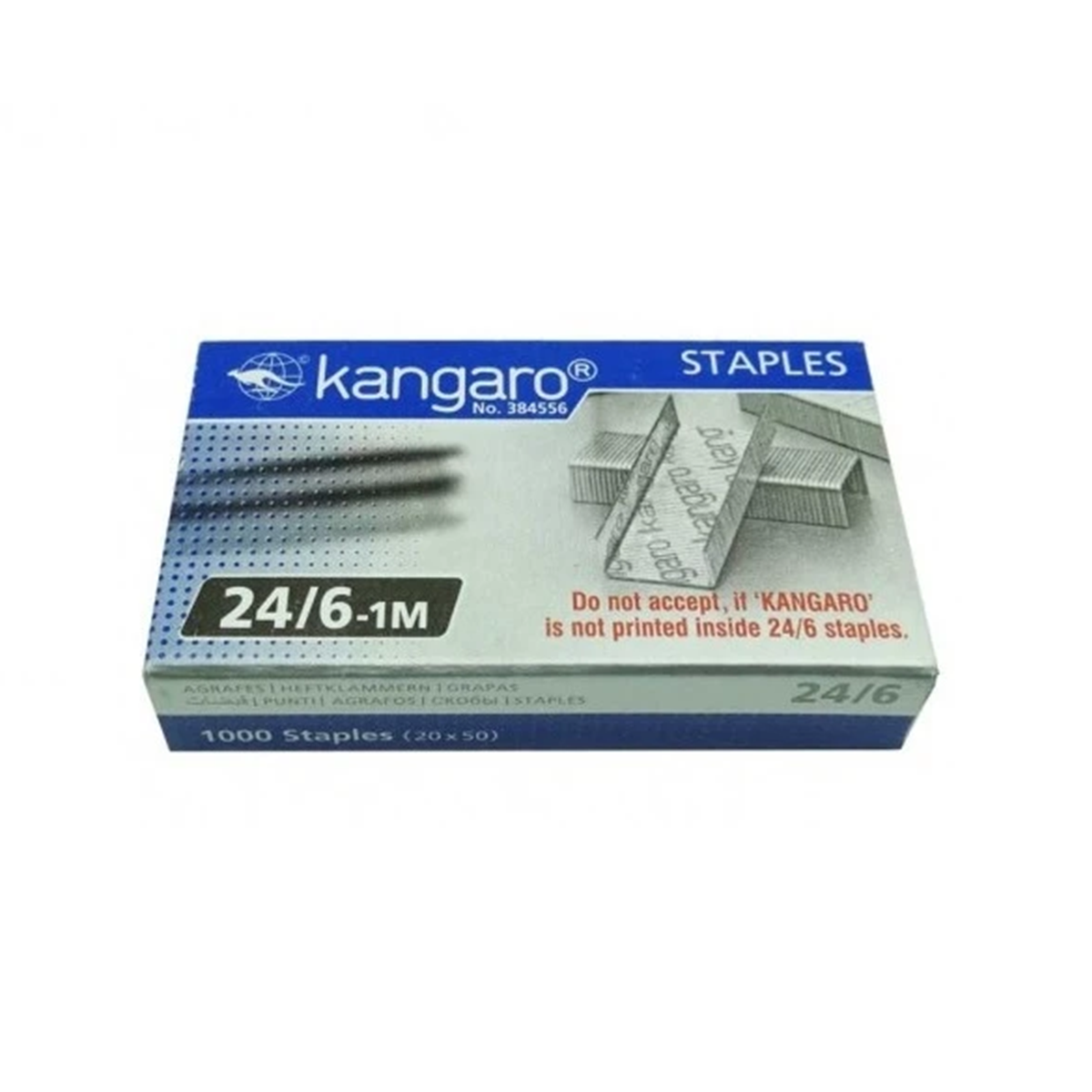 سوزن منگنه کانگرو کد 45021 سایز 24/6 بسته 1000 عددی-small-image