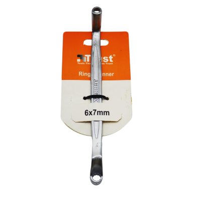 آچار دو سر رینگی تراست مدل YP-67 سایز 6-7 میلی متر آچار دو سر رینگی تراست مدل YP-67 سایز 6-7 میلی متر
