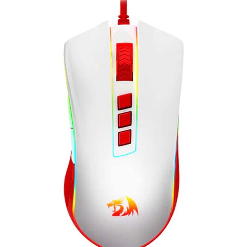 ماوس با سیم گیمینگ ردراگون مدل Redragon COBRA Red White M711C ماوس ردراگون مدل Redragon COBRA Red White M711C
