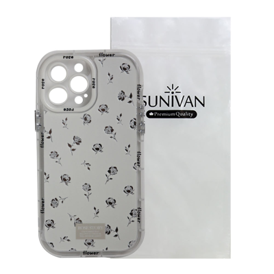 کاور گوشی اپل iPhone 13 Pro Max سانیوان مدل فانتزی طرح گل رز مناسب برای