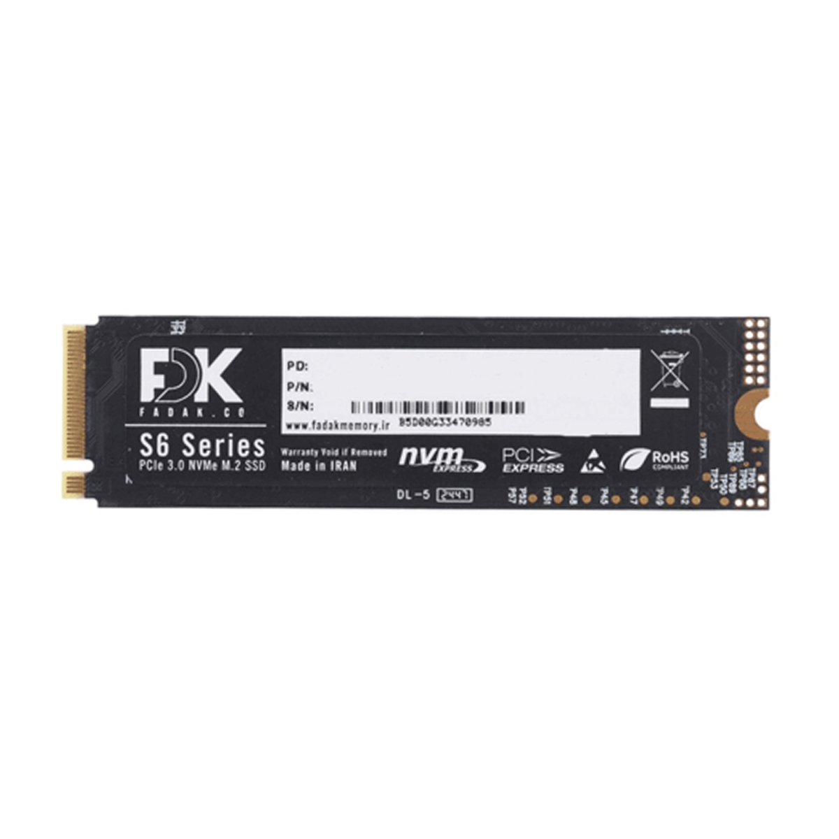 هارد اس اس دی اینترنال فدک مدل S6 NVME M.2 ظرفیت 512 گیگابایت