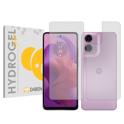 محافظ صفحه نمایش شفاف گوشی موتورولا Moto G24 دبن مدل Tough به همراه محافظ پشت گوشی