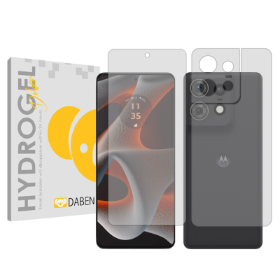 محافظ صفحه نمایش شفاف گوشی موتورولا Edge 50 Pro دبن مدل Tough به همراه محافظ پشت گوشی