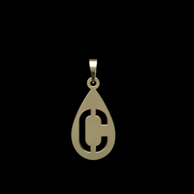 آویز طلا زنانه مدوپد مدل حرف C کد PA1-12830