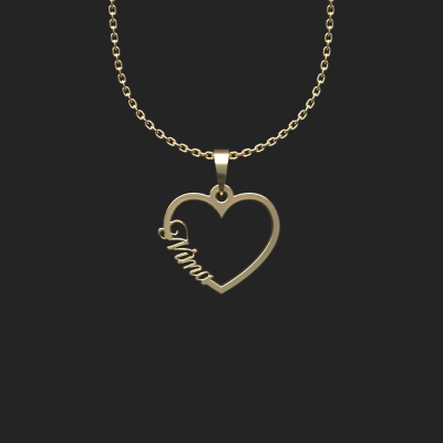 گردنبند طلا زنانه مدوپد مدل اسم نیما nima کد HE2-1-1203