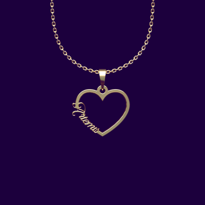 گردنبند طلا زنانه مدوپد مدل اسم Artemis کد VV2-1-1151