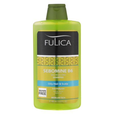 شامپو مو فولیکا مدل SEBOMINE B6 مناسب موهای چرب حجم 400 میلی لیتر