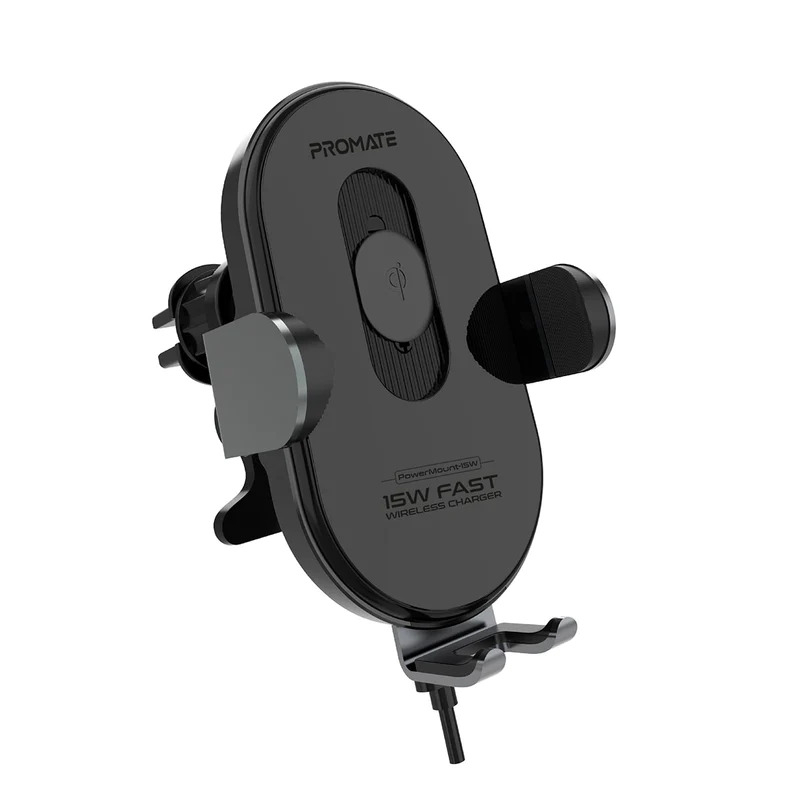 پایه نگهدارنده و شارژر بی سیم گوشی موبایل پرومیت مدل POWERMOUNT-15W