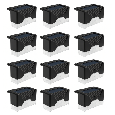 چراغ پارکی خورشیدی  طرح لب پله ای مدل SOLAR DECK LIGHTS مجموعه 12 عددی