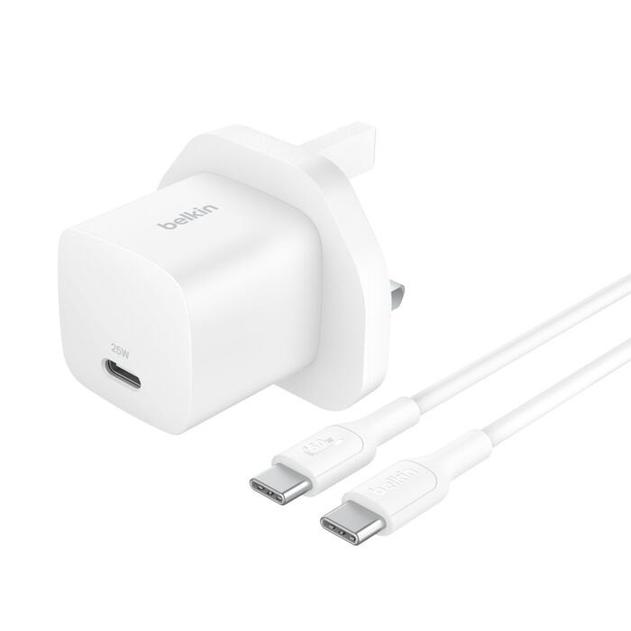 شارژر دیواری 25 وات بلکین مدل BoostCharge به همرا کابل USB-C