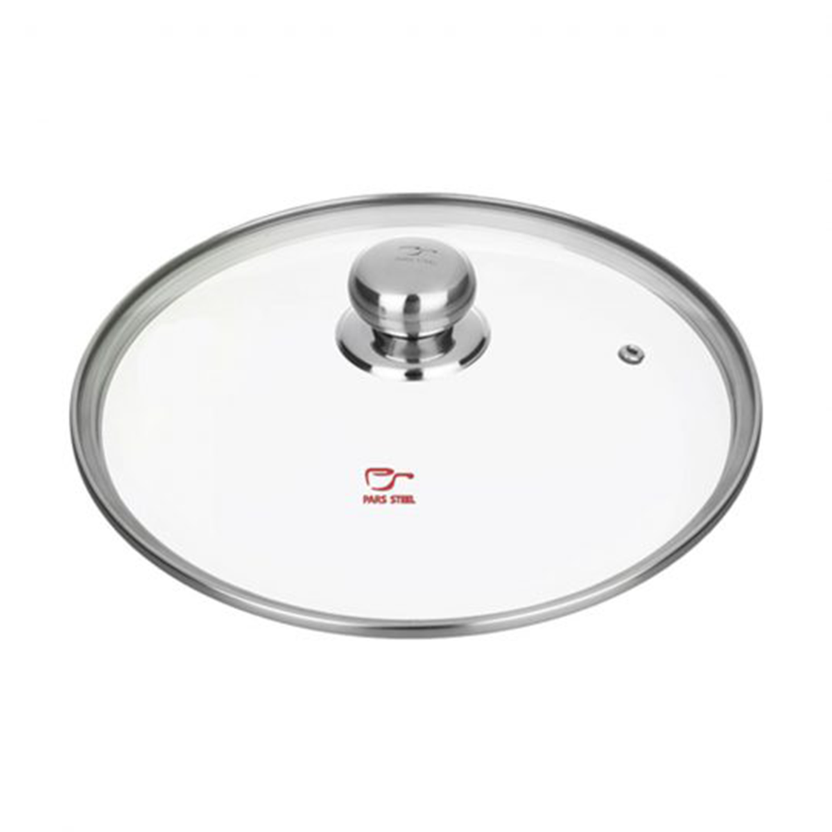 درب قابلمه پیرکس پارس استیل مدل 240 به همراه دسته کروی مونتاژی کوچک-small-image