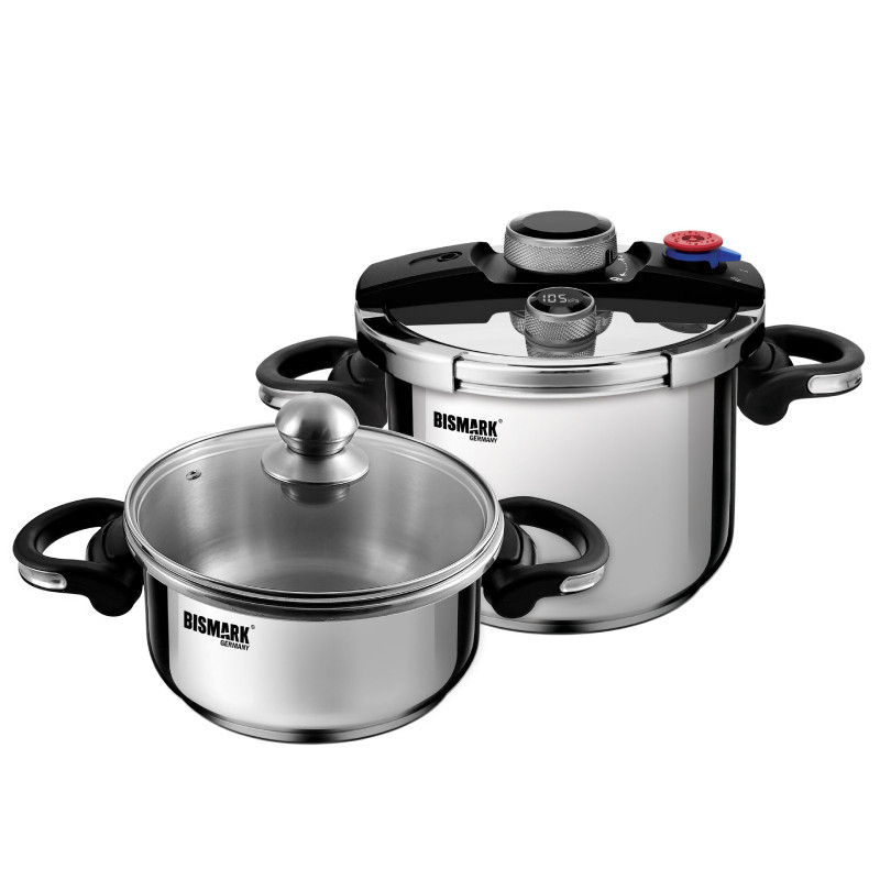 زودپز دوقلو بیسمارک مدل BM2247 گنجایش 7 و 4 لیتر