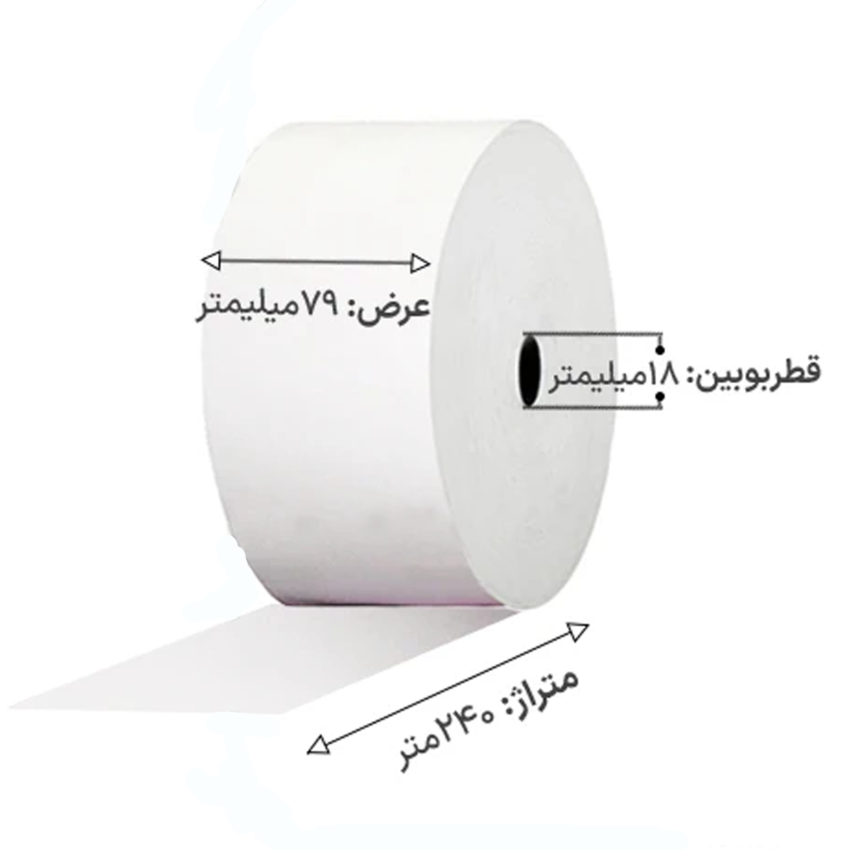 رول کاغذ حرارتی عرض 79 میلی متر طول 240 متر ترمکس وینکور-small-image