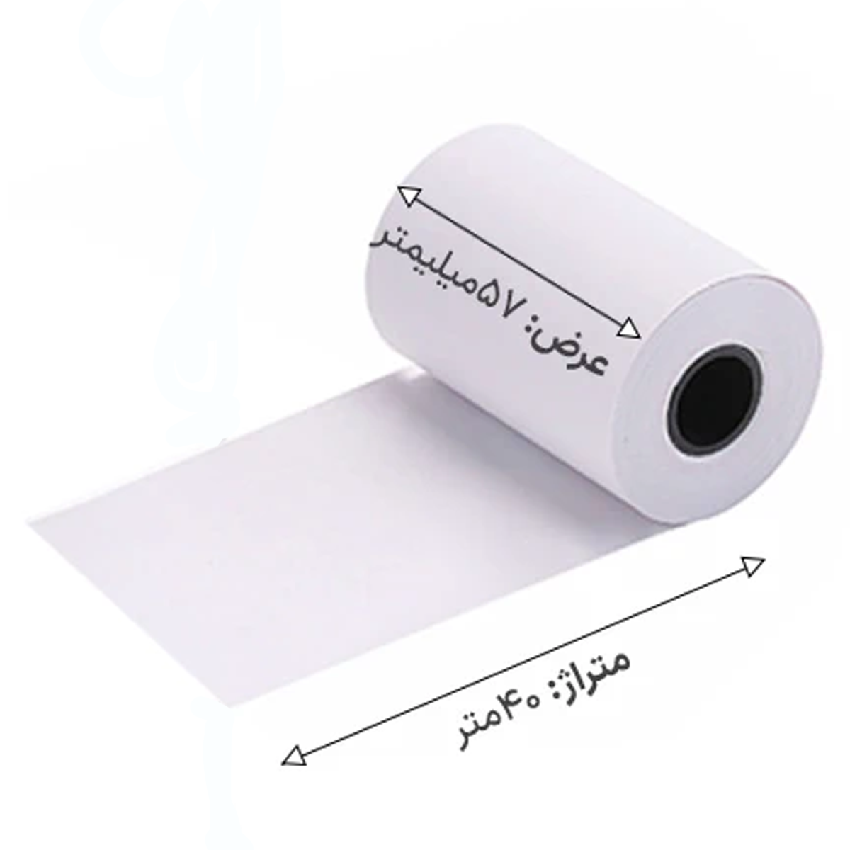 رول کاغذ حرارتی عرض 57 میلی متر طول 40 متر هانسول-small-image