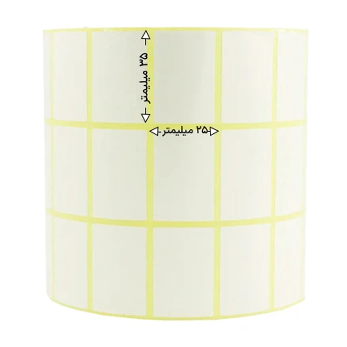 رول 6000 تایی لیبل پی‌ وی‌ سی سه ردیفه 35x25-small-image