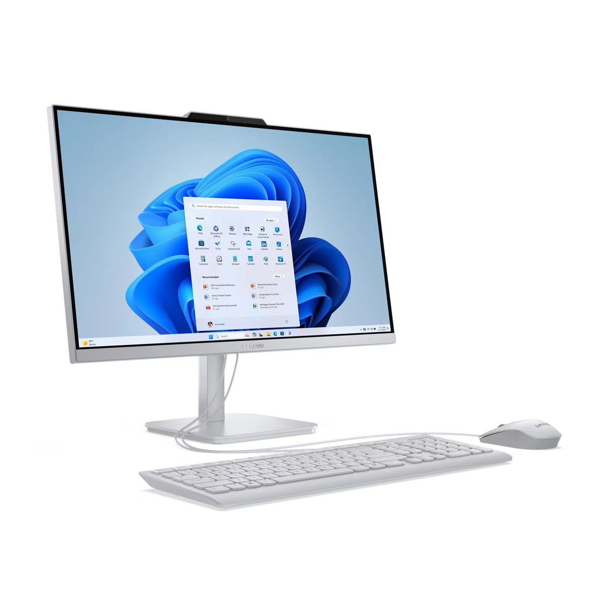 کامپیوتر All in One لنوو 23.8 اینچی مدل A100 F0J6001PLK N100 8GB 512GB -small-image
