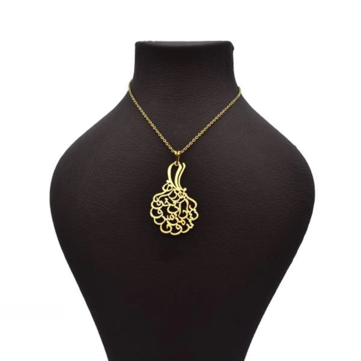 گردنبند طلا 18 عیار زنانه شمیم گلد گالری طرح شعر اسلیمی کد 330A2449-small-image
