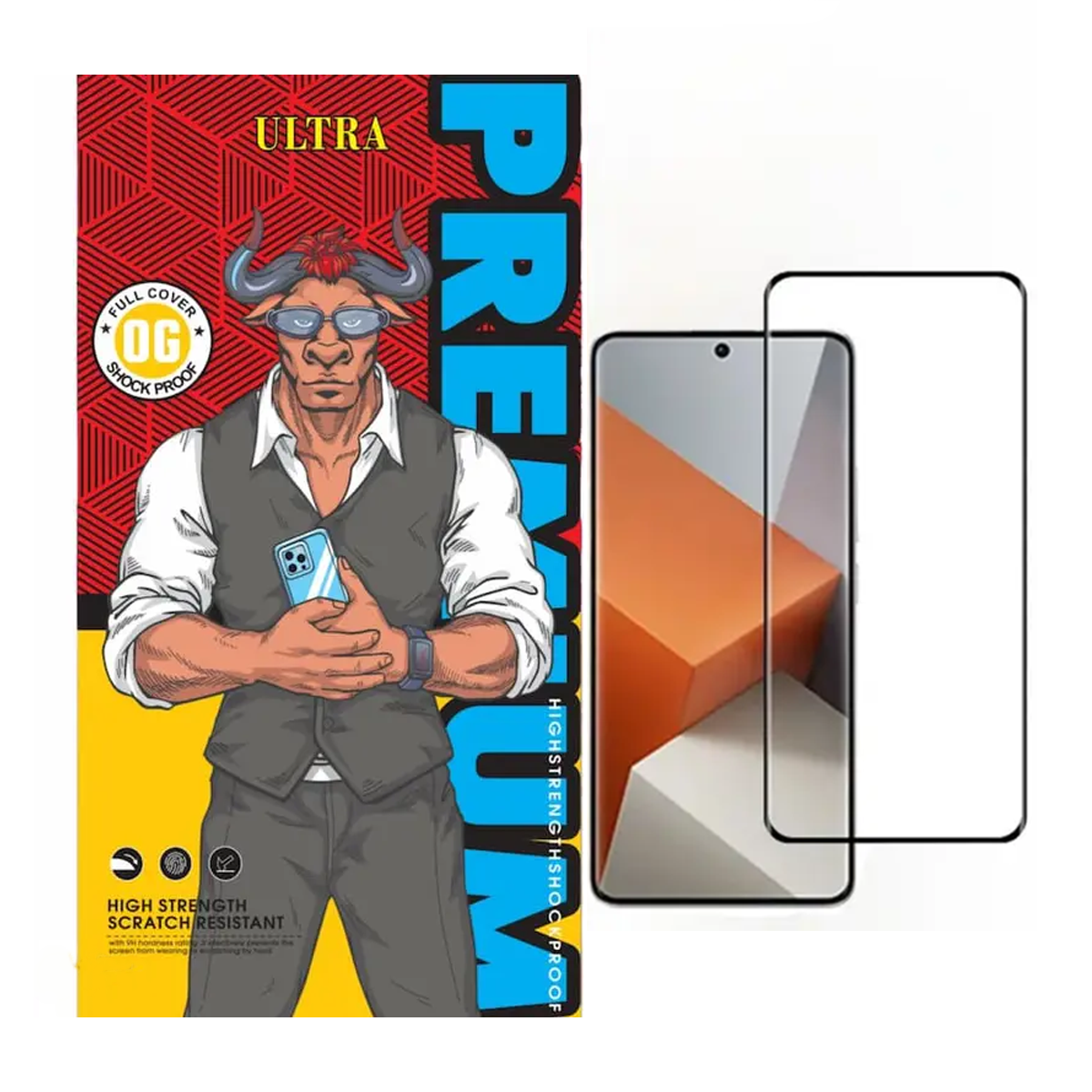 محافظ صفحه نمایش گوشی شیائومی Redmi 15 4G اولترا مدل شیشه ای فول چسب 9H