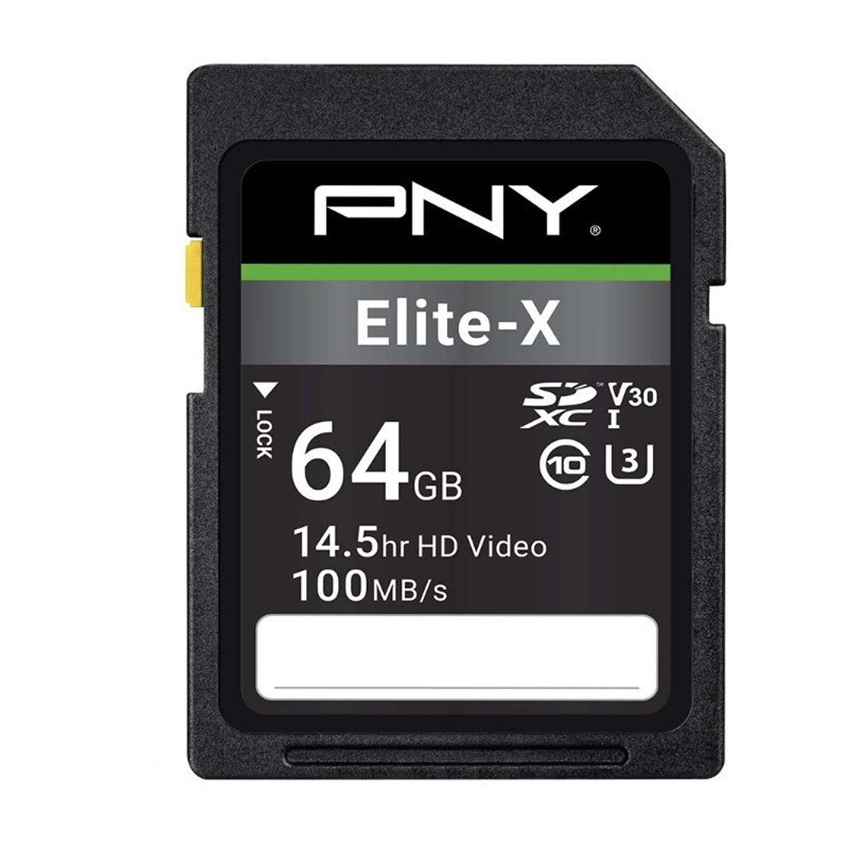 کارت حافظه SDXC پی ان وای مدل 4K ULTRA HD کلاس 10 استاندارد UHS-I U3 سرعت 100MBps ظرفیت 64 گیگابایت به همراه آداپتور SD-small-image