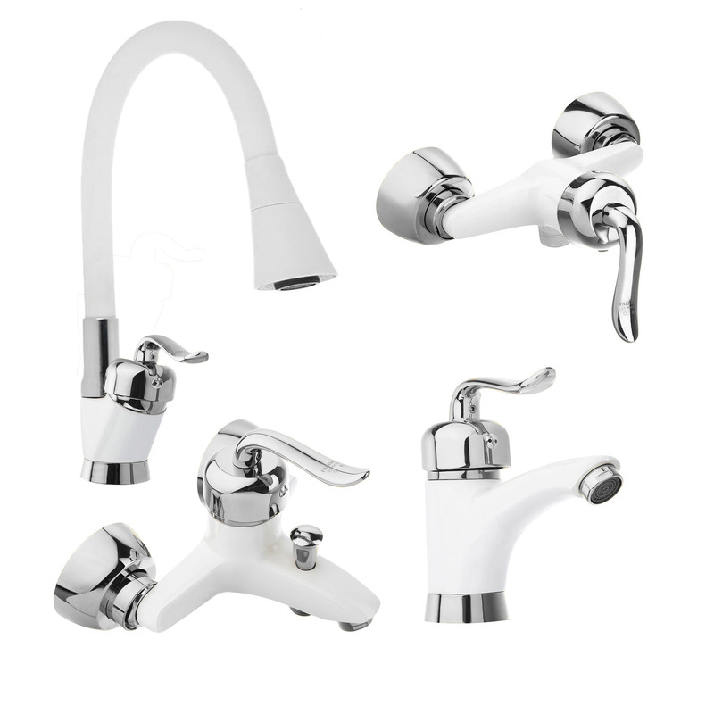 ست شیرآلات شیرآلات بهداشتی و ساختمانی توفیق مدل قجری شیپوری مجموعه 6 عددی