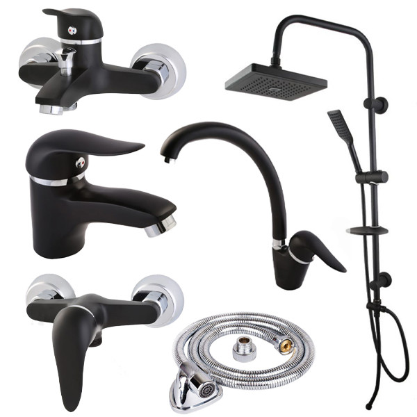 ست شیرآلات شیرآلات بهداشتی و ساختمانی توفیق مدل اوج مجموعه 6 عددی