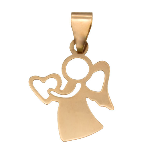 آویز گردنبند طلا 18 عیار شمیم گلد گالری طرح فرشته کد 178M119