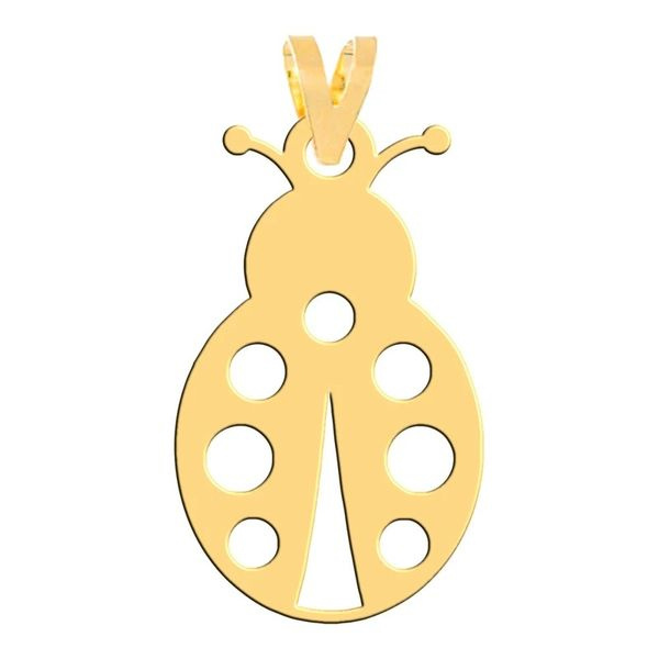 آویز گردنبند طلا 18 عیار شمیم گلد گالری مدل کفشدوزک