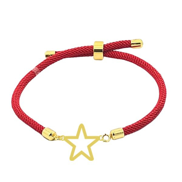 دستبند طلا 18 عیار زنانه شمیم گلد گالری مدل ستاره ای