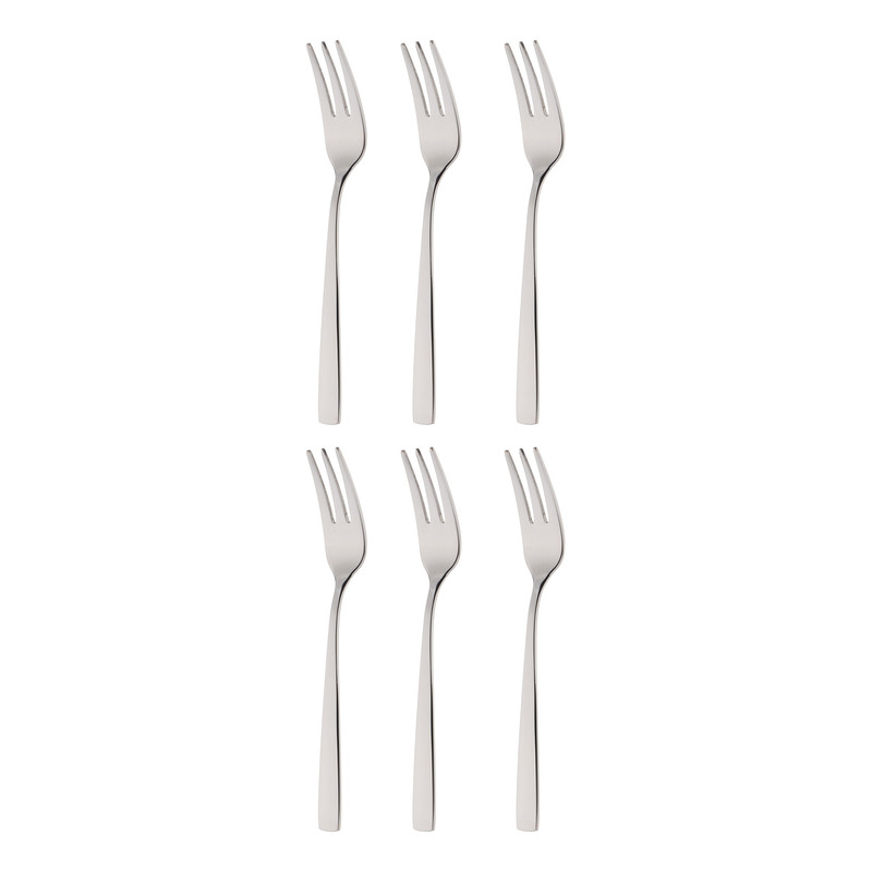 چنگال میوه خوری داماس استیل مدل فلورا بسته 6 عددی