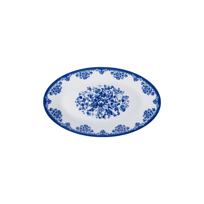 دیس چینی زرین ایران مدل بیضی ایتالیا 24 فلورانس سرمه ای درجه 1