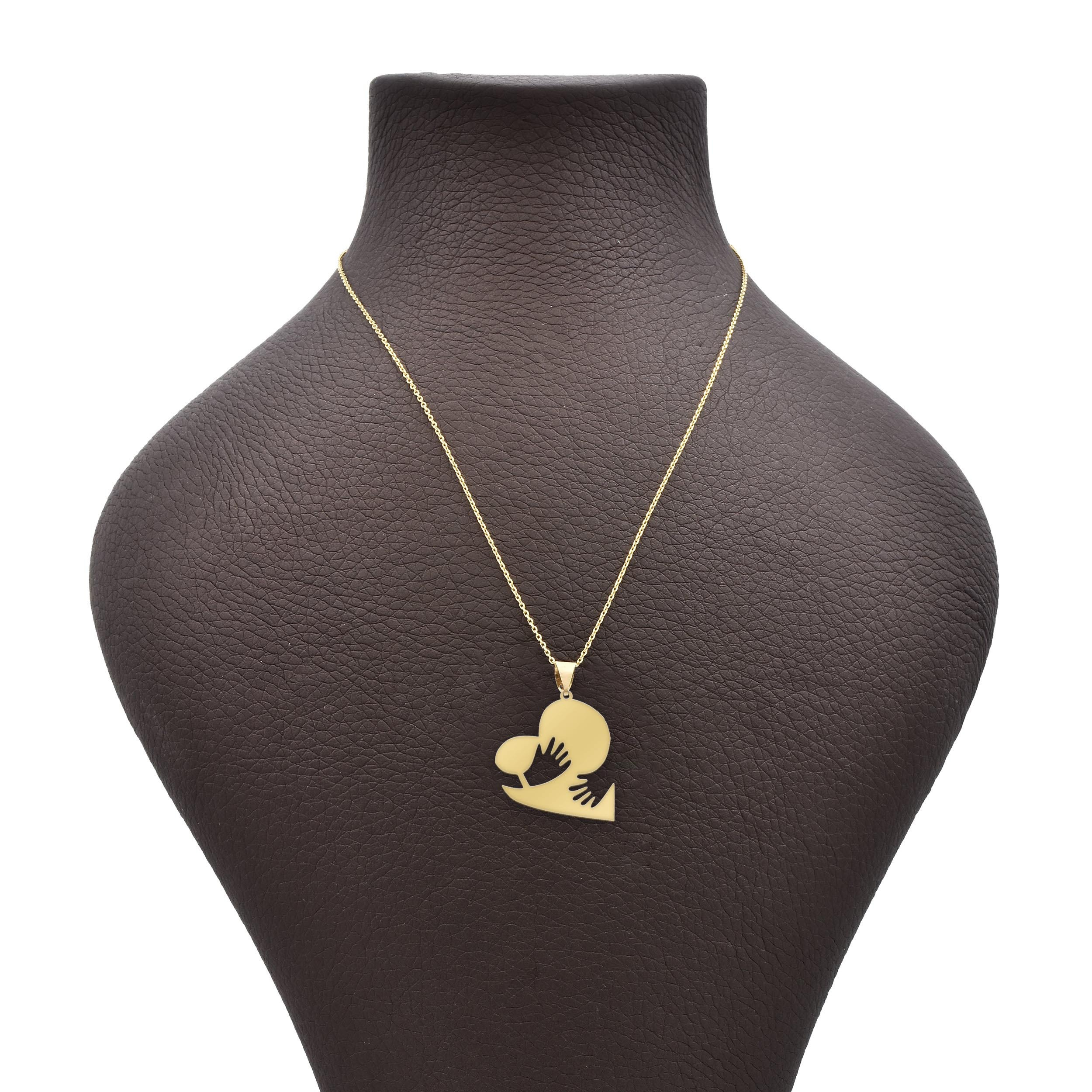 گردنبند طلا 18 عیار شمیم گلد گالری طرح قلب مدل Z12