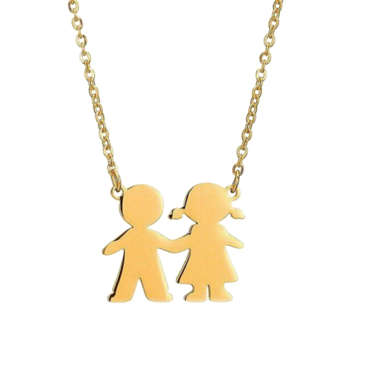 گردنبند طلا 18 عیار زنانه شمیم گلد گالری مدل زوج