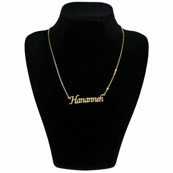 گردنبند طلا 18 عیار زنانه شمیم گلد گالری مدل اسم حنانه