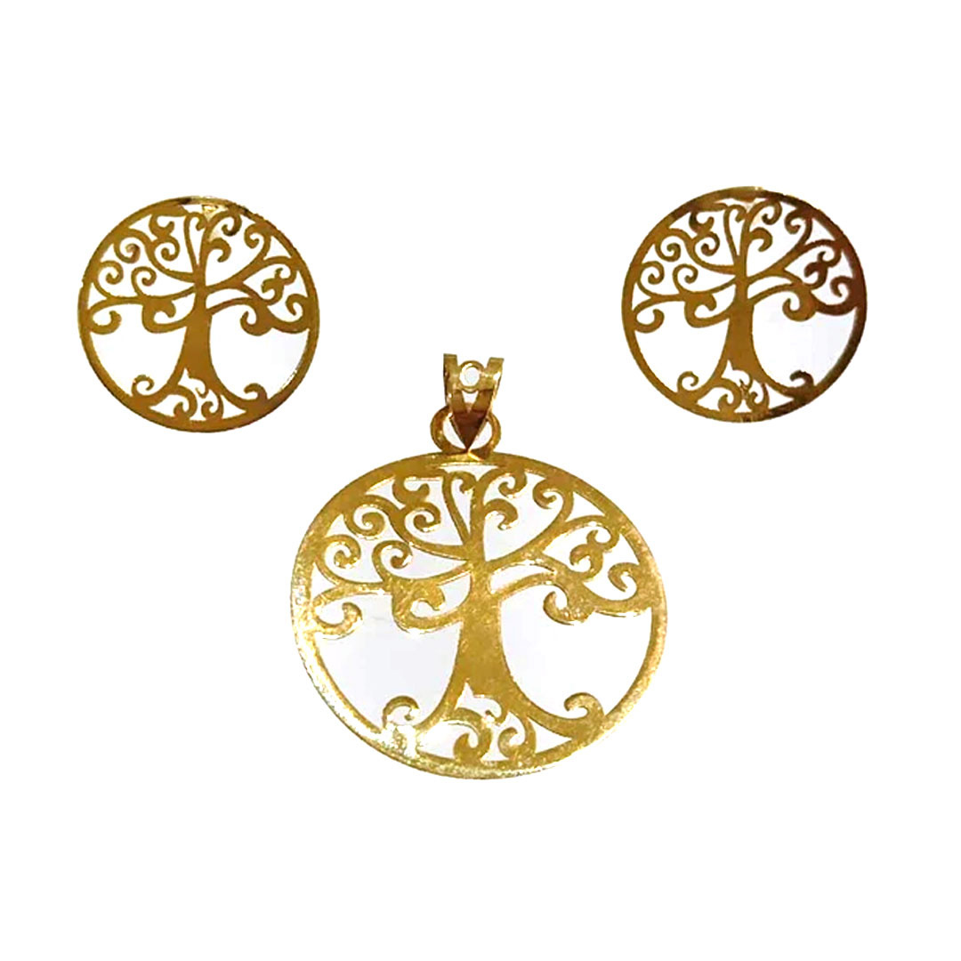 نیم ست طلا 18 عیار شمیم گلد گالری مدل M885