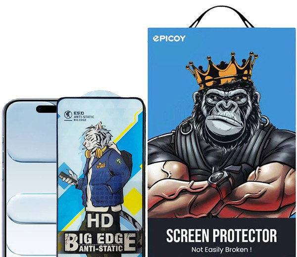 محافظ صفحه نمایش اپیکوی مدل Tiger-Big Edge مناسب برای گوشی موبایل اپل iphone 17 /16 pro