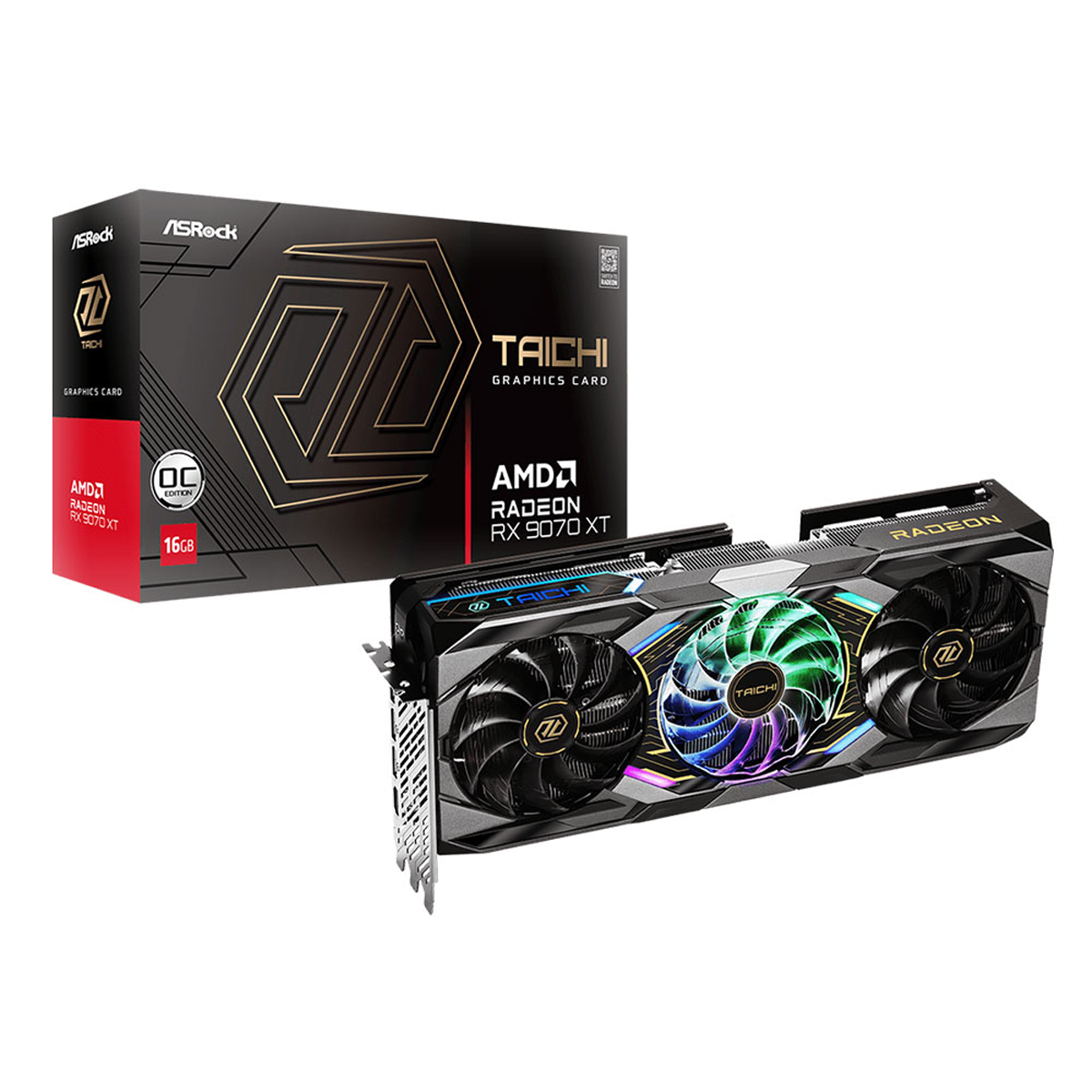 کارت گرافیک ازراک مدل AMD Radeon RX 9070 XT Taichi 16GB OC