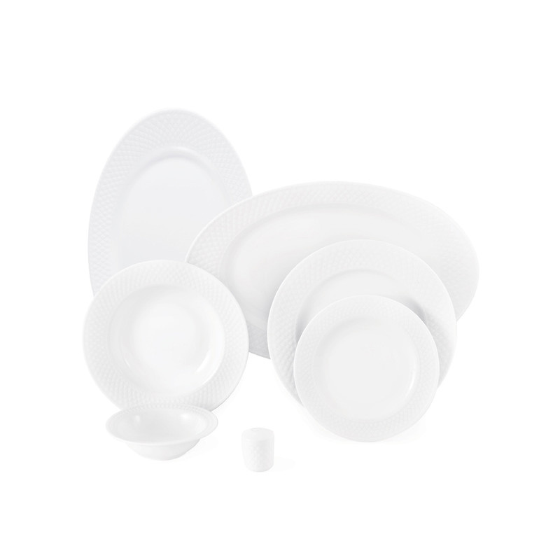 سرویس غذاخوری 28 پارچه چینی زرین ایران سری رادیانس مدل سفید درجه یک سرویس غذاخوری 28 پارچه چینی زرین ایران سری رادیانس مدل سفید درجه یک